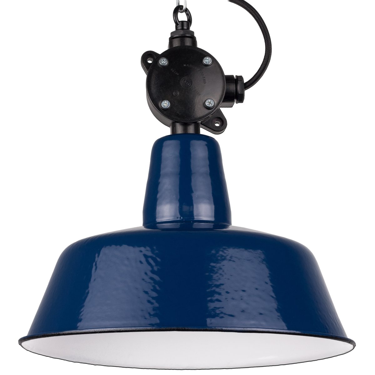 Vintage Polish Industrial Blue Enamel Pendant Lamp For At Pamono Vintage Polish Industrial Blue Enamel Pendant Lamp