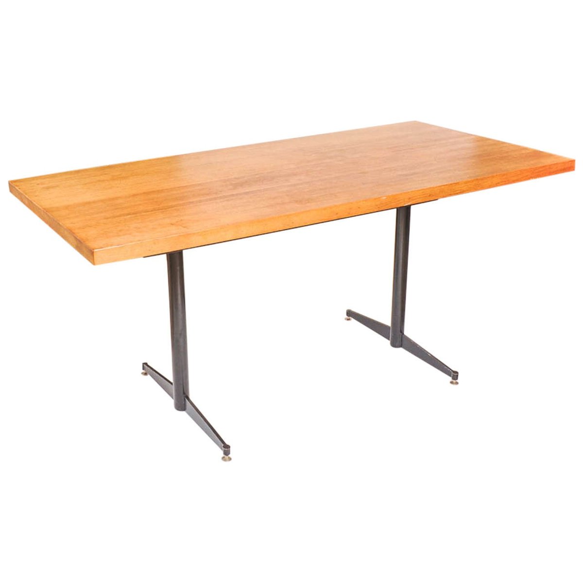 Vintage Oak Steel Dining Table For At Pamono Vintage Oak Steel Dining Table