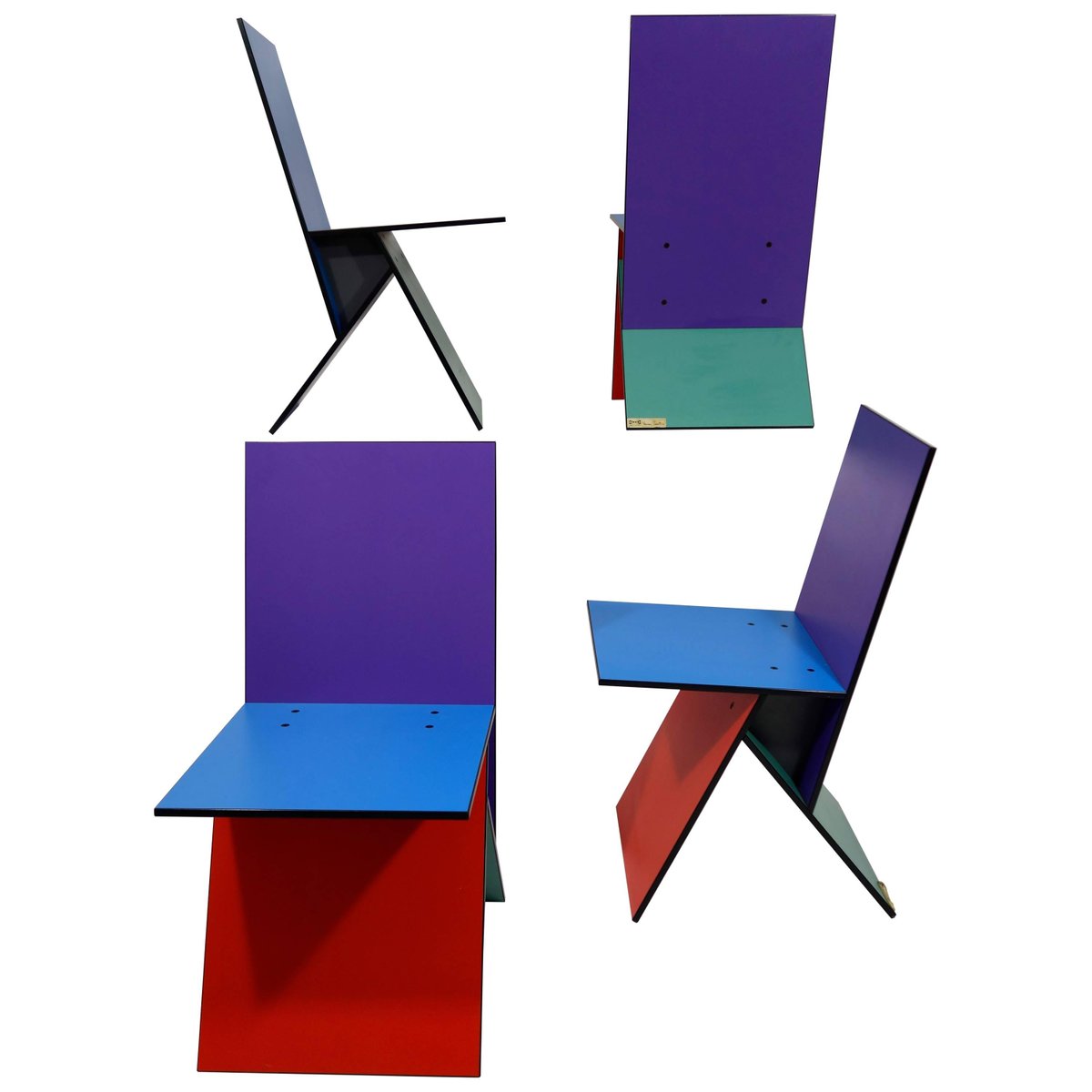 Vilbert Stühle Von Verner Panton Für Ikea 1993 4er Set 1