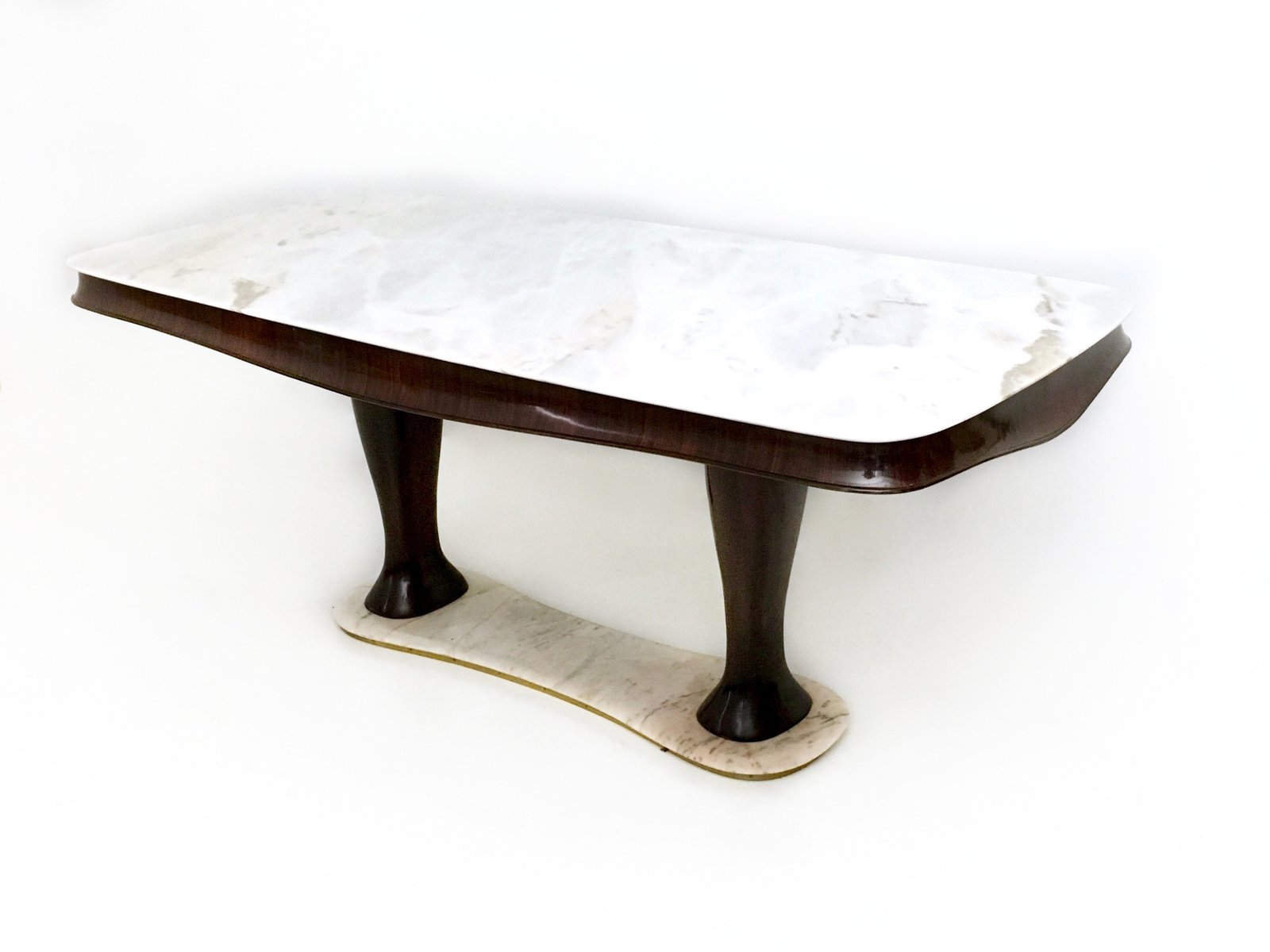 Italian Rosewood And Beech Dining Table With Portuguese Pink Marble Price Per Piece
