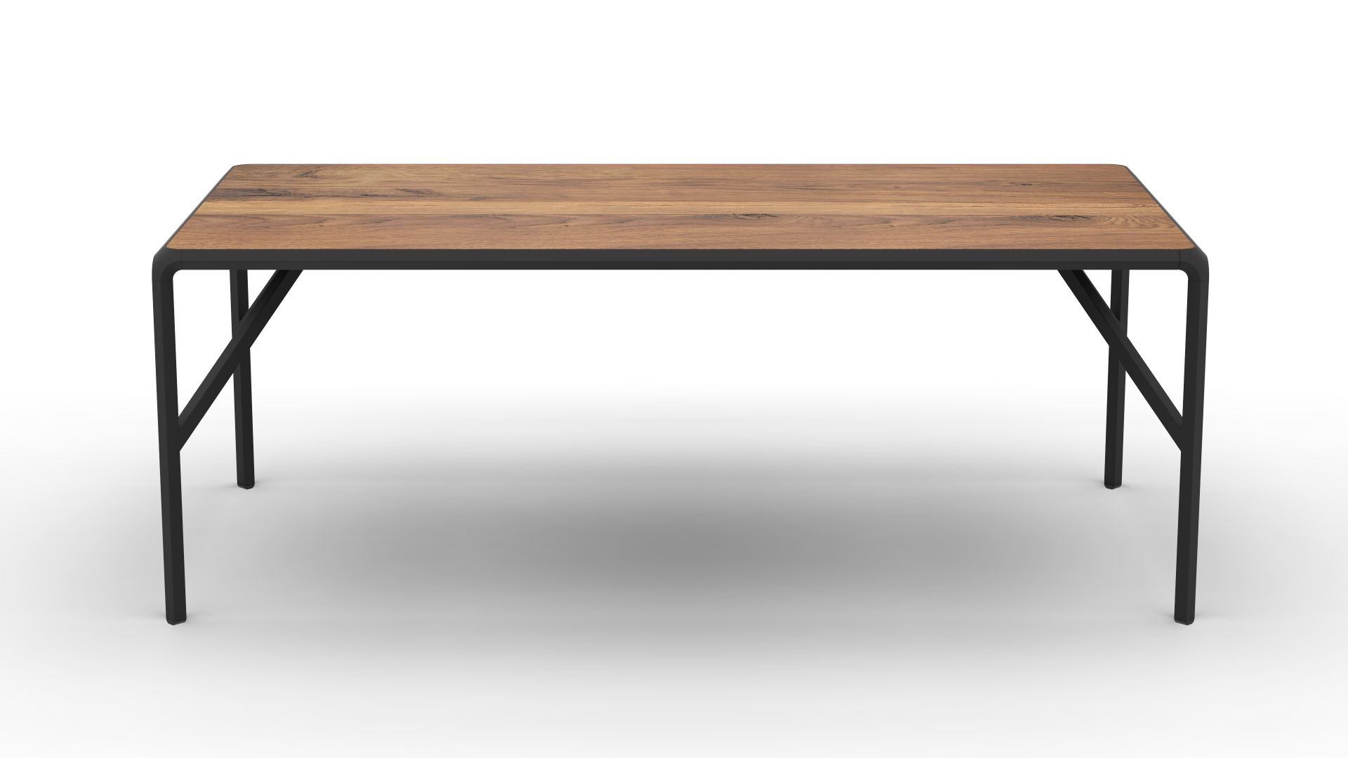 Rhomb Dining Table In Oak Steel From Felix Monza For At Pamono Rhomb Dining Table In Oak Steel From Felix Monza