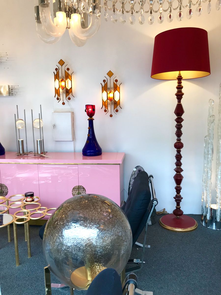 Czech Floor Lamp In Bohemian Style Glass 1940s Bei Pamono Kaufen