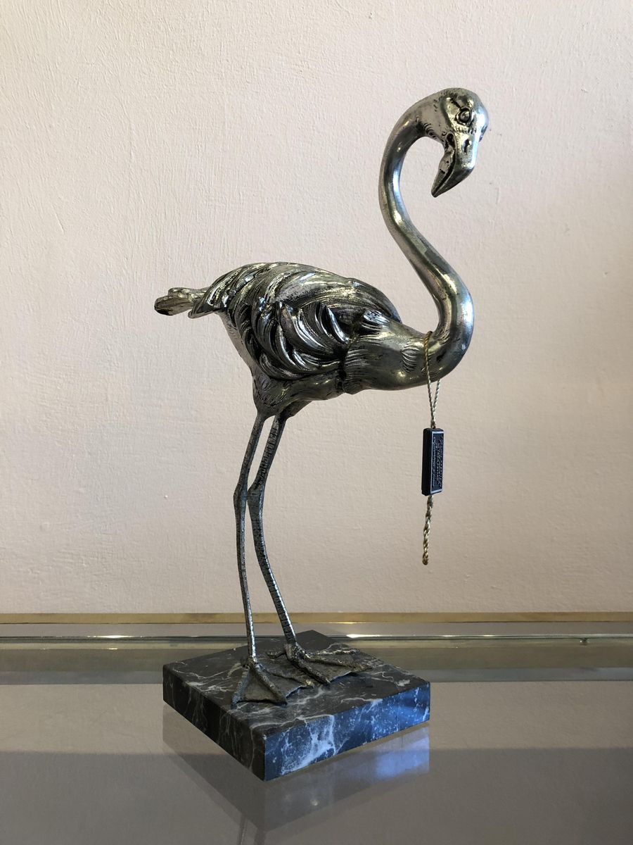 Vintage flamingo sculpture by mauro manetti for fonderia darte for ... Fonderia d arte