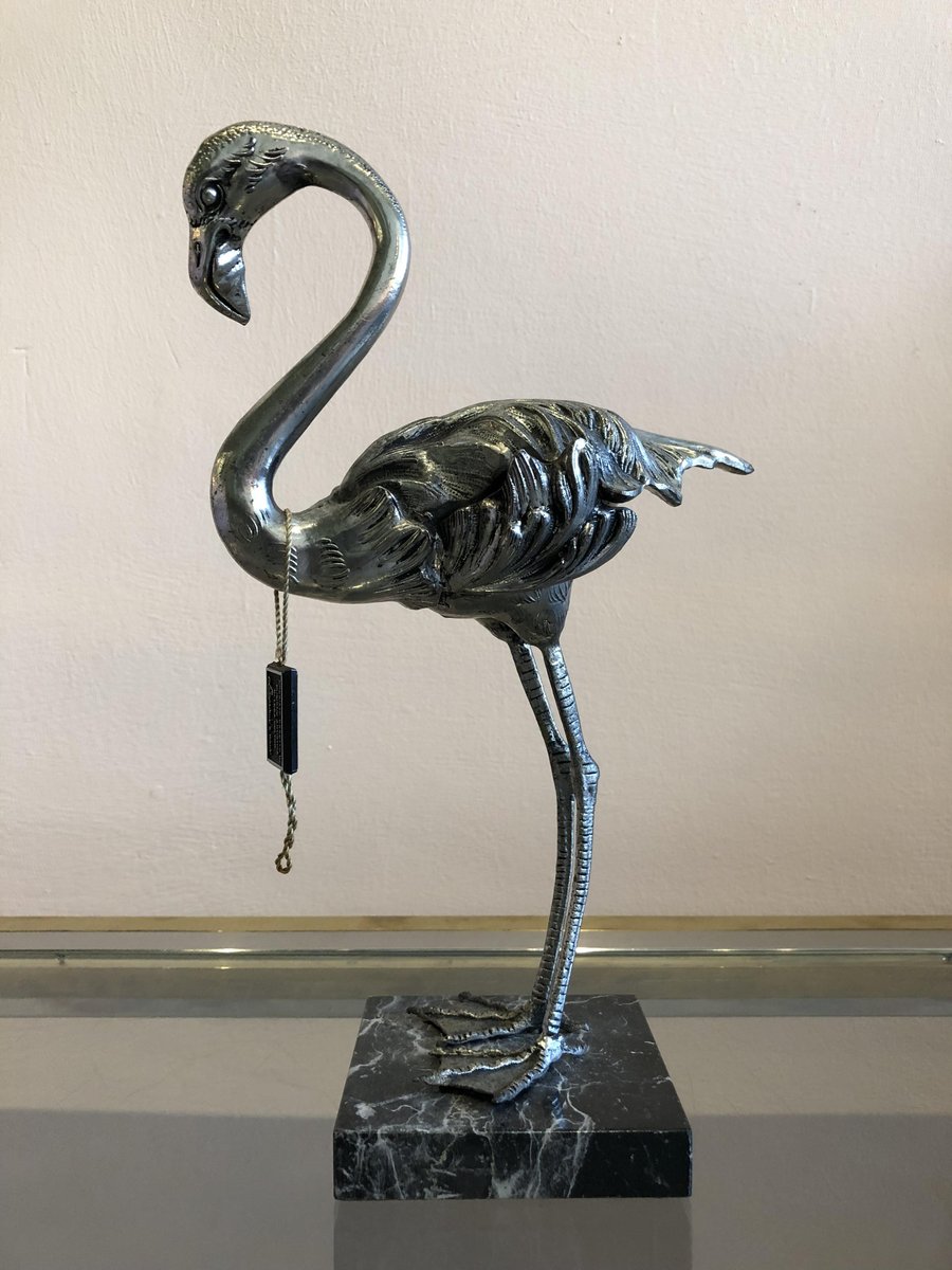 Vintage flamingo sculpture by mauro manetti for fonderia darte for ... Fonderia d arte
