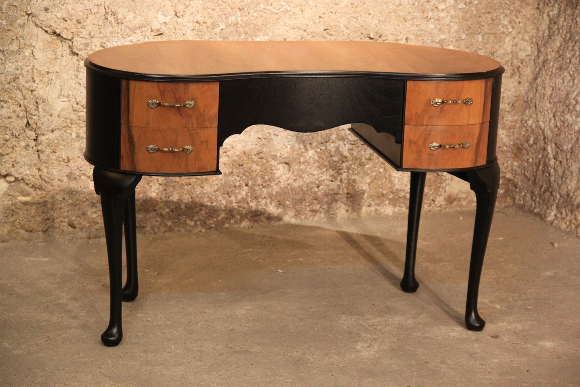 Bureau Noyer Noir : Bureau bean noir en nois et noyer s en vente sur pamono