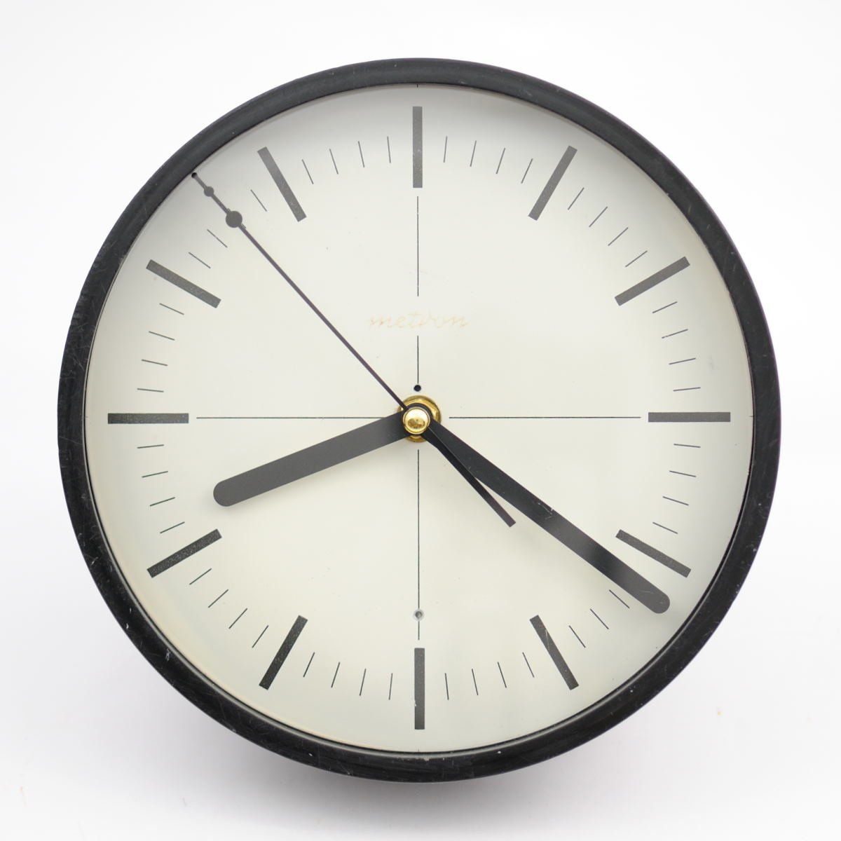 Industrial wall clock from metron 1960s