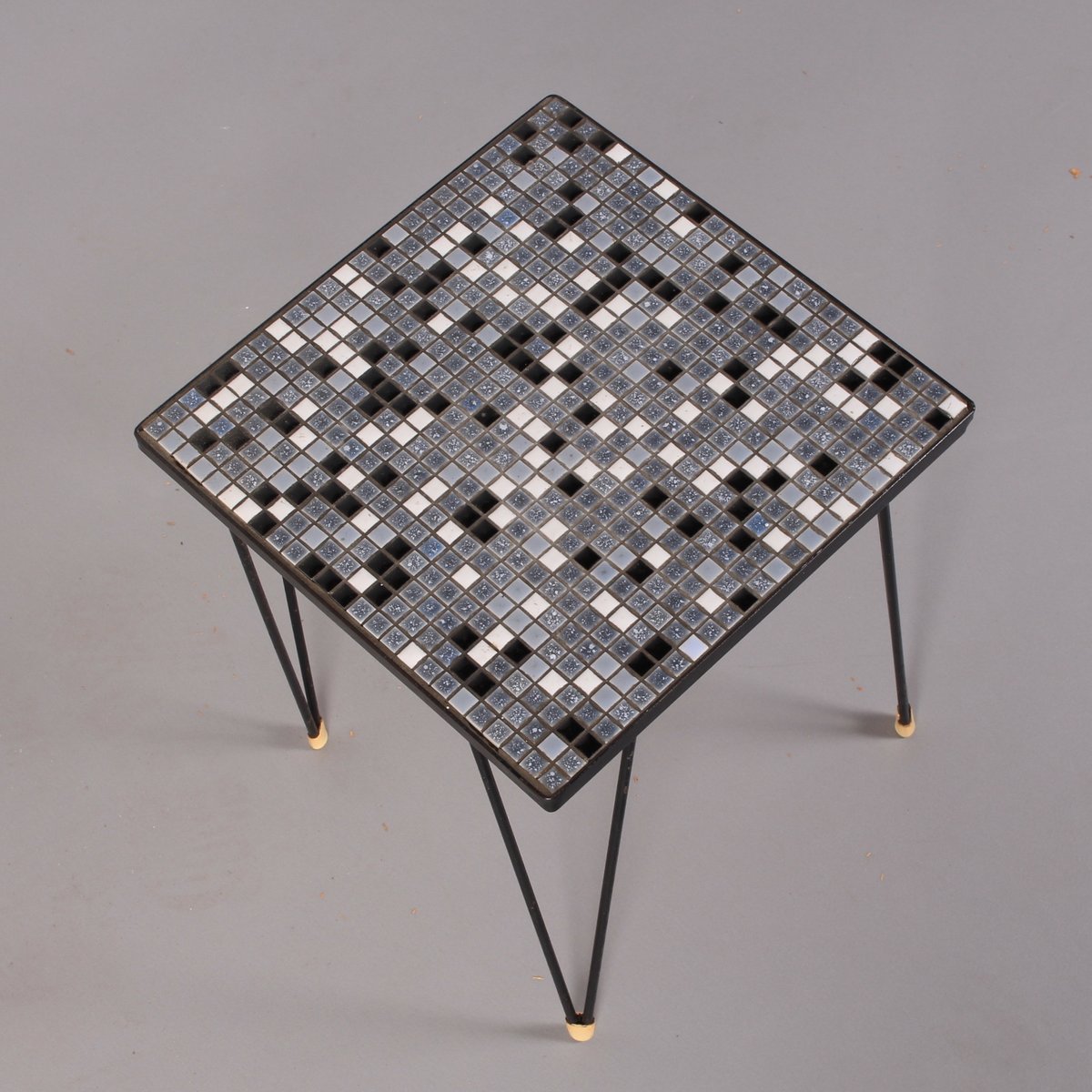 Vintage Mosaic Tiled Side Table With Hairpin Legs 1970s For At Vintage Mosaic Tiled Side Table With Hairpin Legs 1970s 5 219 00 Per Piece
