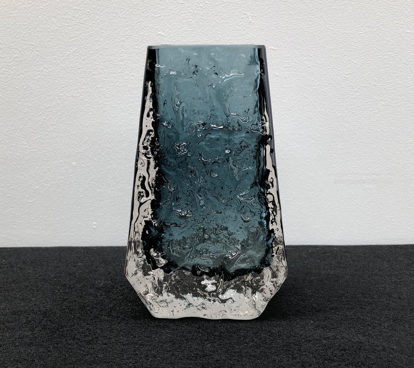 Indigo Coffin Vase By Geoffrey Baxter For Whitefriars 1960s For