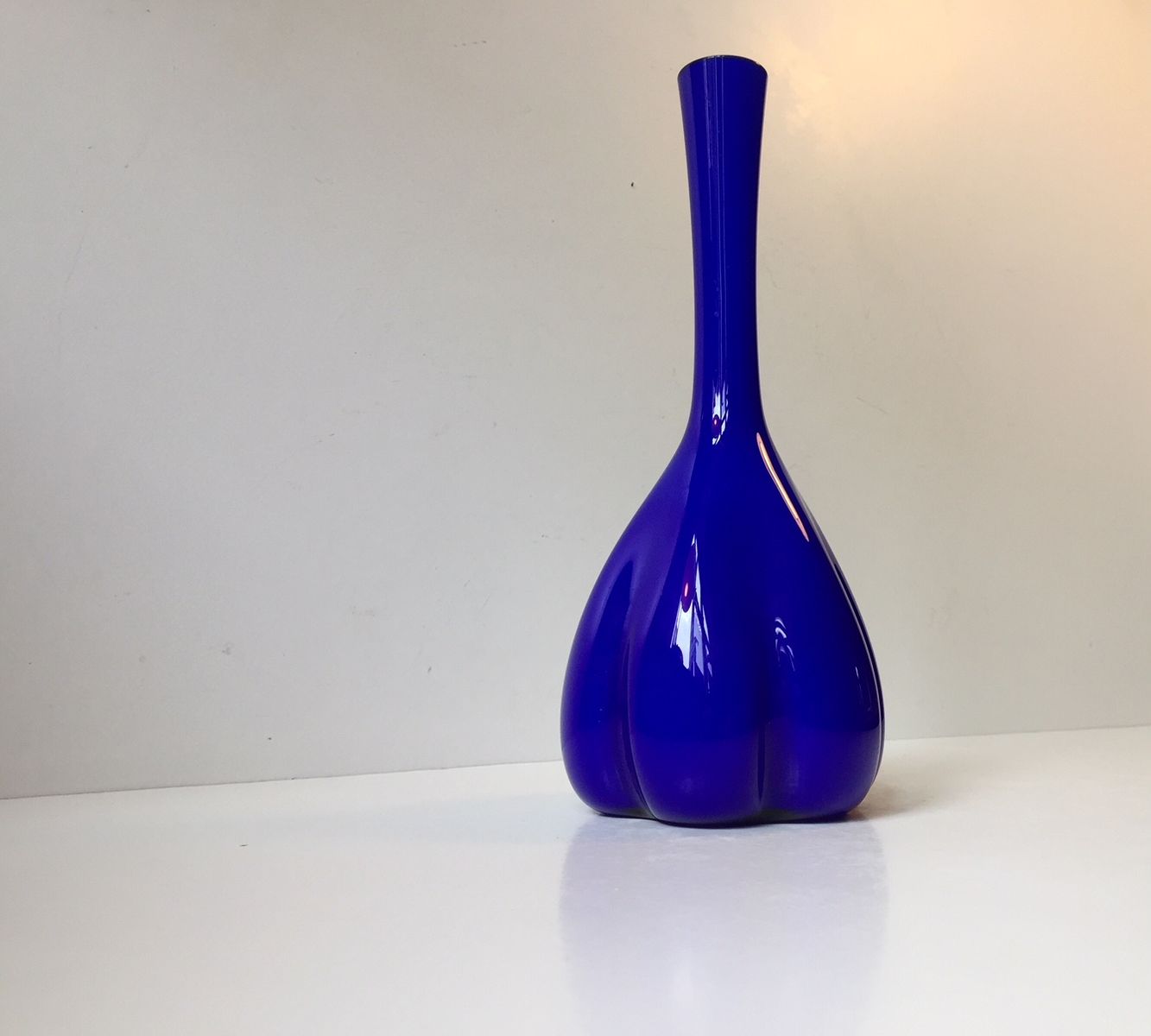 Modernist Glass Vase By Gunnar Ander For Elme Glasbruk 1960s For Sale 