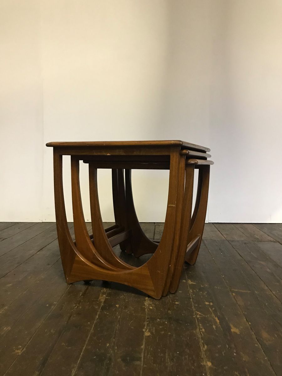 Mid Century Teak Nesting Coffee Tables From G Plan Set Of 3 For Per Set
