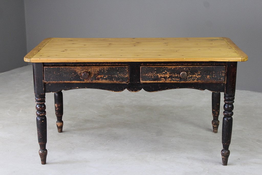 Mesa de cocina rústica antigua de pino en venta en Pamono Mesa de cocina rústica antigua de pino en venta en Pamono