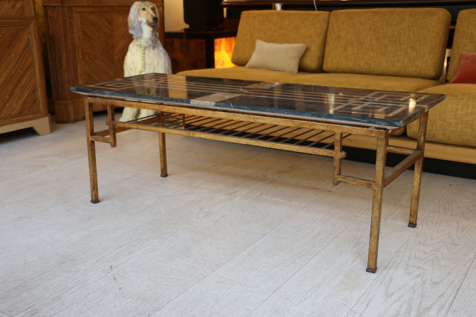 Marble Brass Coffee Table 1950s Bei Pamono Kaufen