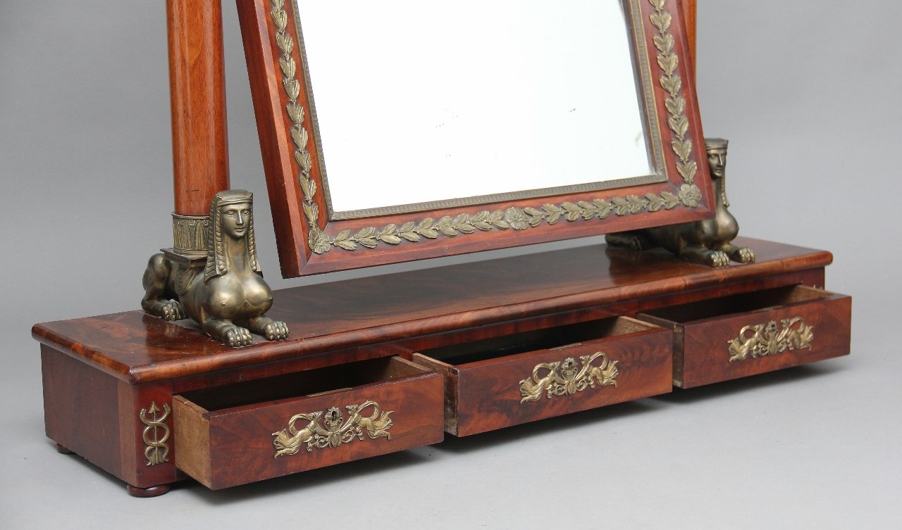 Miroir De Coiffeuse Vintage Style Camée Victorien - Décoration Rétro - Occasion En Bon état