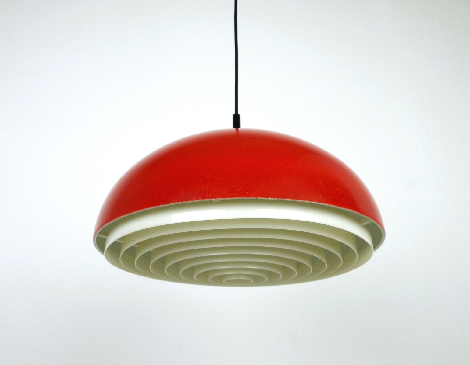 Red Ceiling Lamp From Kaiser Leuchten 1960s