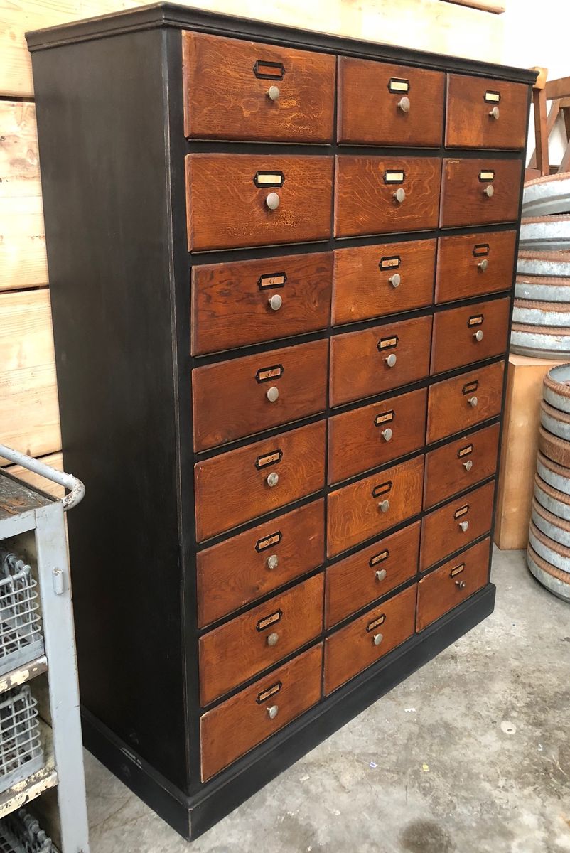 Vintage Wooden Filing Cabinet Bei Pamono Kaufen