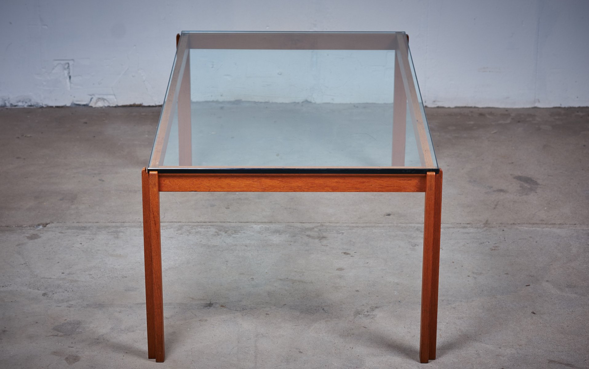 Danish Teak & Glass Coffee Table, 1960s for sale at Pamono