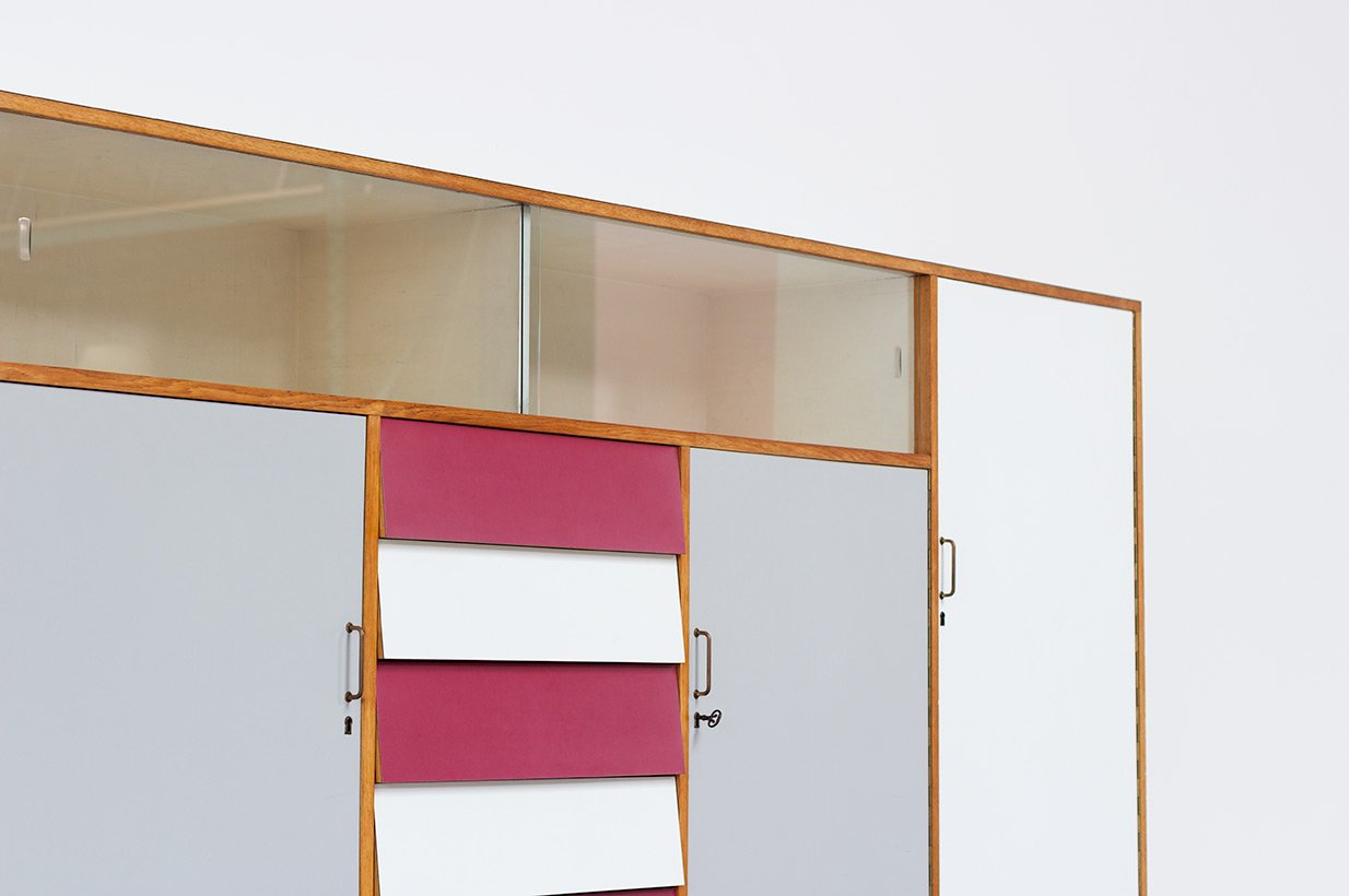 Credenza in formica colorata, anni '50 in vendita su Pamono