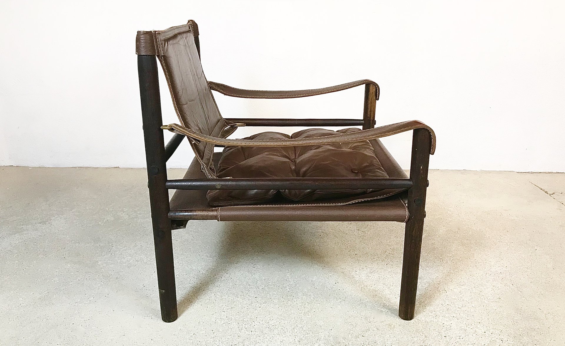 Sirocco Leather Safari Chair by Arne Norell, 1960s for