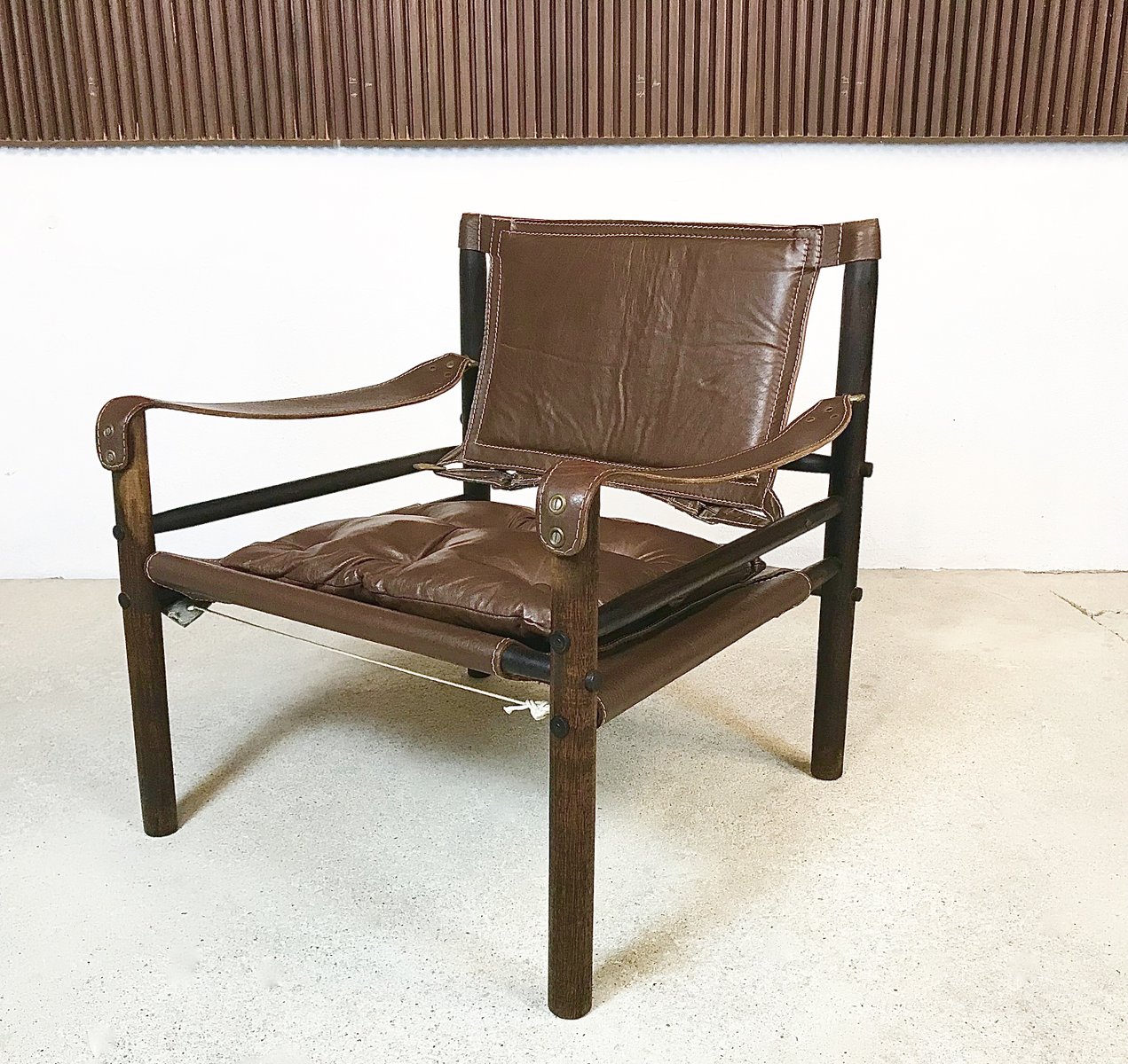 Sirocco Leather Safari Chair by Arne Norell, 1960s for