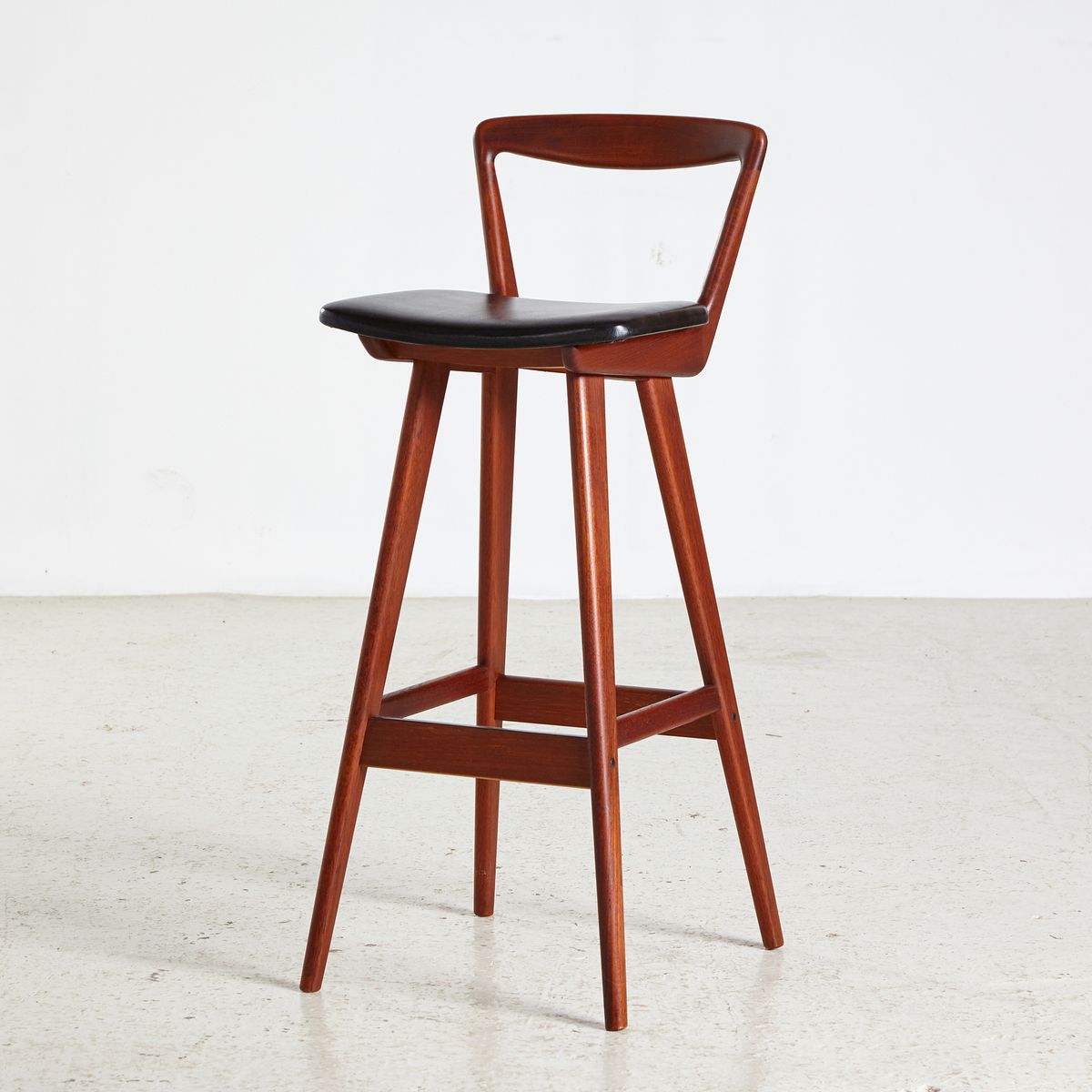 Teak Bar Stool By Henry Rosengren Hansen For Brande Møbelfabrik Teak Bar Stool By Henry Rosengren Hansen For Brande Møbelfabrik 1960s