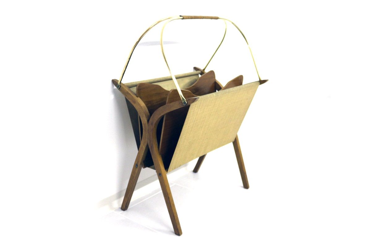 PORTE-REVUE en bronze et laiton à deux pans en
