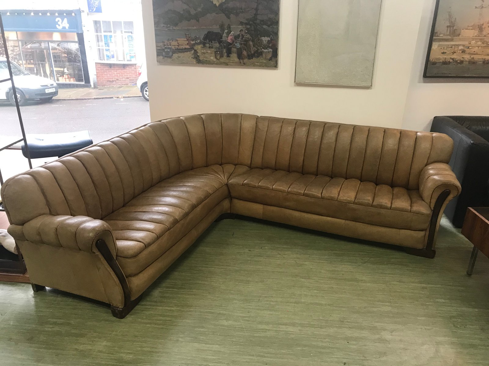 German Leather Corner Sofa 1920s For At Pamono German Leather Corner Sofa 1920s