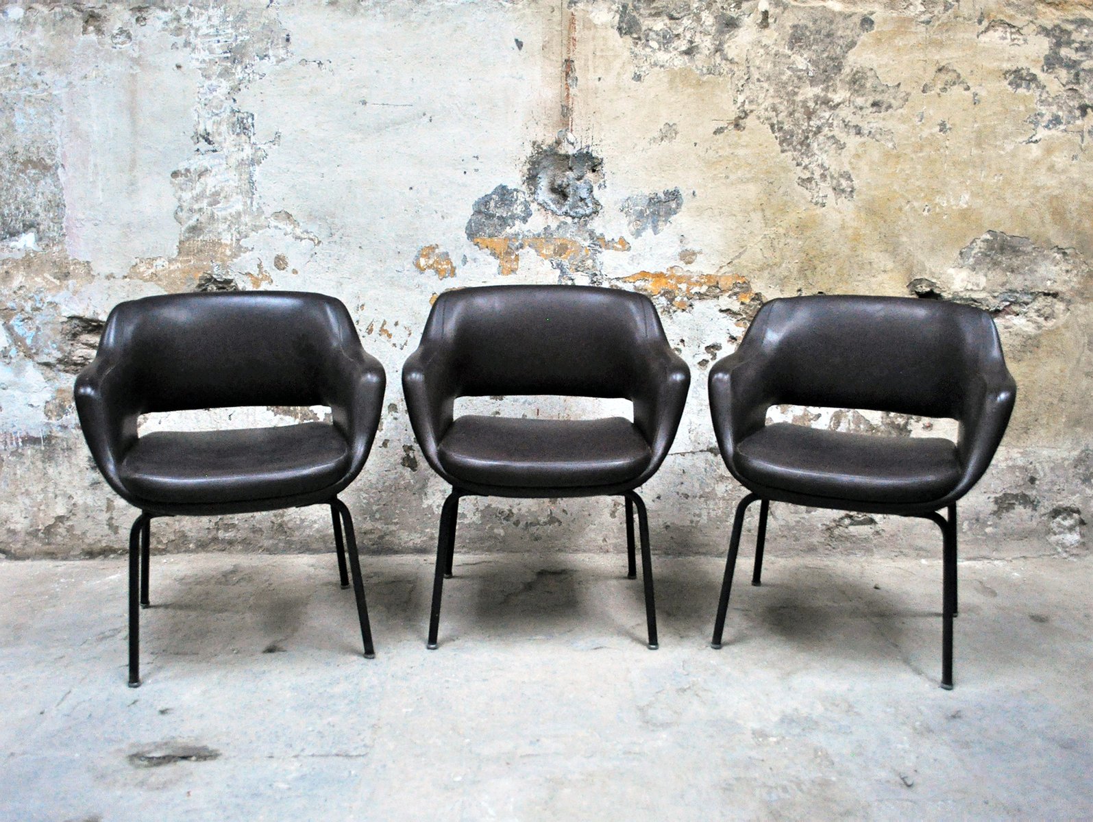 Sillas Modelo 1106 3 De Olli Mannermaa Para Cassina Anos 50 Juego De 3 En Venta En Pamono