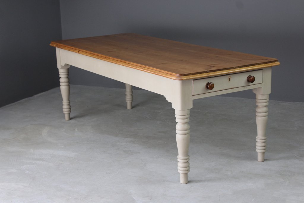 Mesa de cocina antigua grande de pino en venta en Pamono Mesa de cocina antigua grande de pino en venta en Pamono