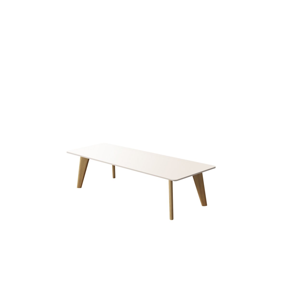 Iscla Coffee Table With Cream Lacquered Top Natural Oak Feet By Iscla Coffee Table With Cream Lacquered Top Natural Oak Feet By Henri Tujague