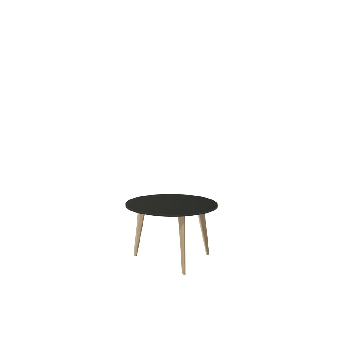 Medium Bidule Coffee Table With Black Lacquered Top Natural Oak Medium Bidule Coffee Table With Black Lacquered Top Natural Oak Feet By Henri Tujague