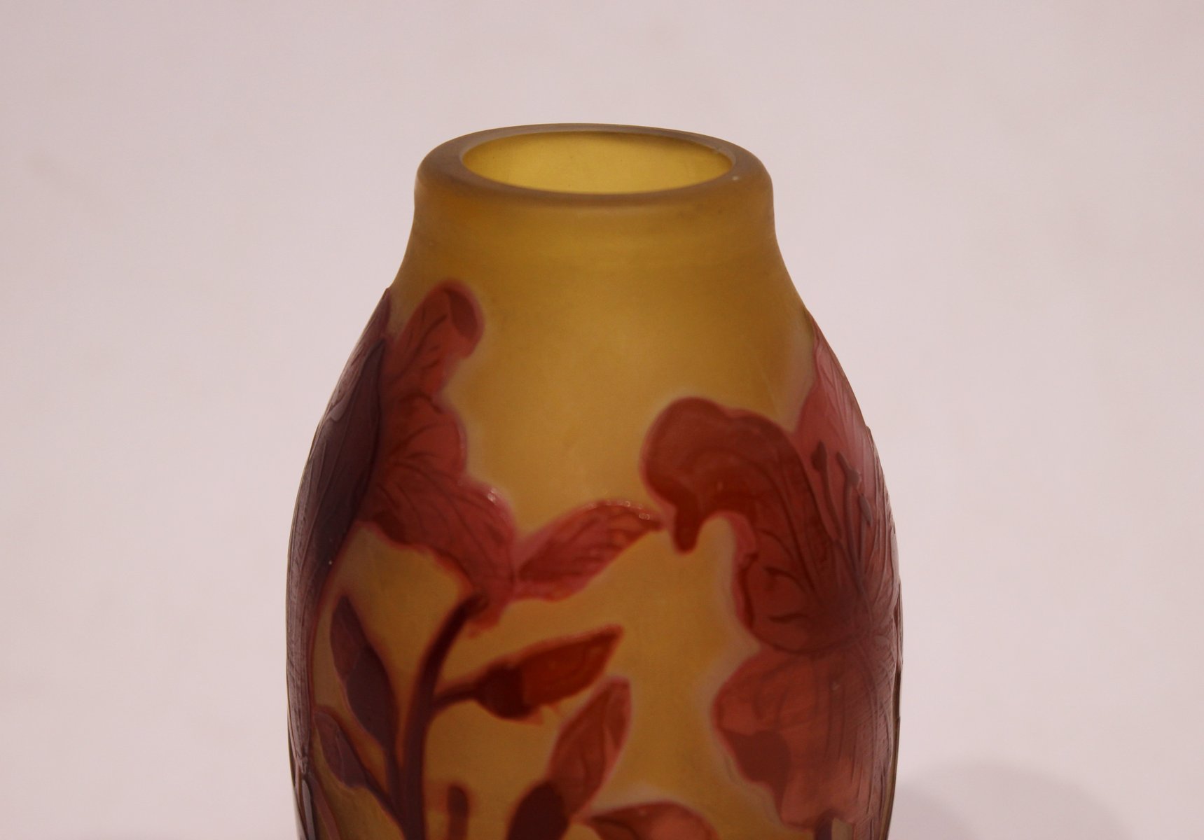 French Glass Vase by Emile Gallé, 1900s for sale at Pamono