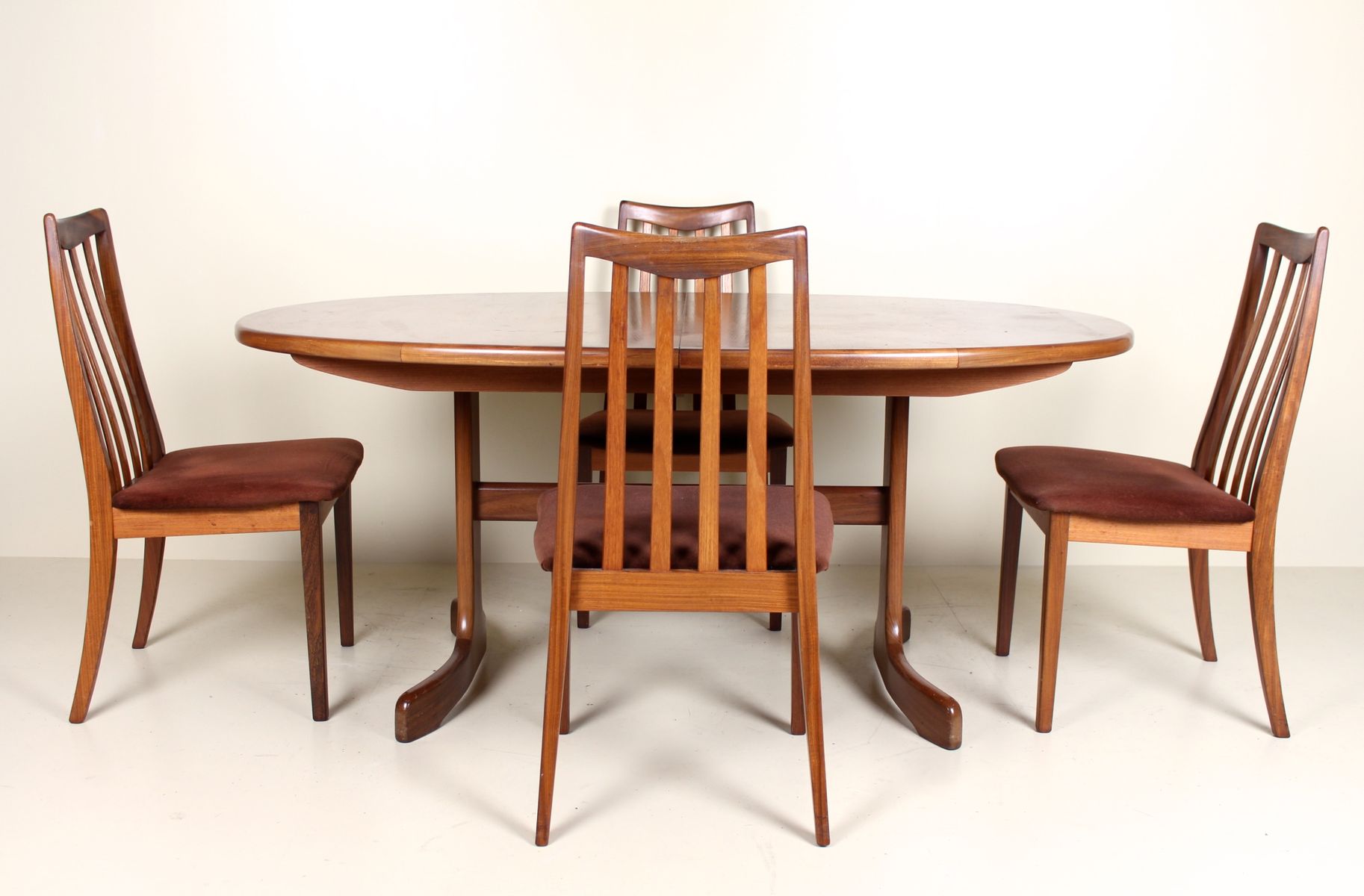 Vintage Dining Table With 4 Chairs Set From G Plan 1970s