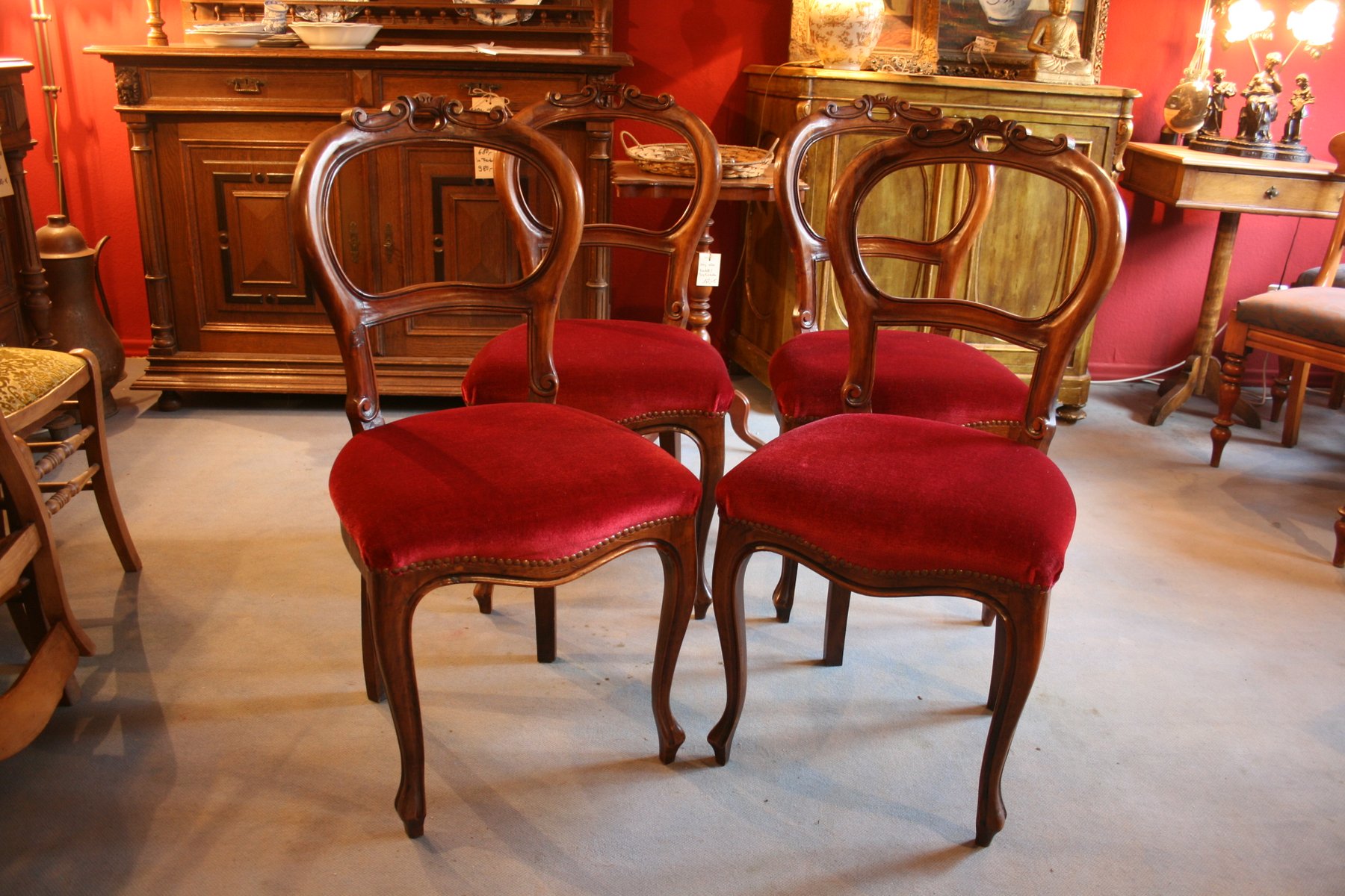 Esszimmerstühle, 1850er, 4er Set bei Pamono kaufen