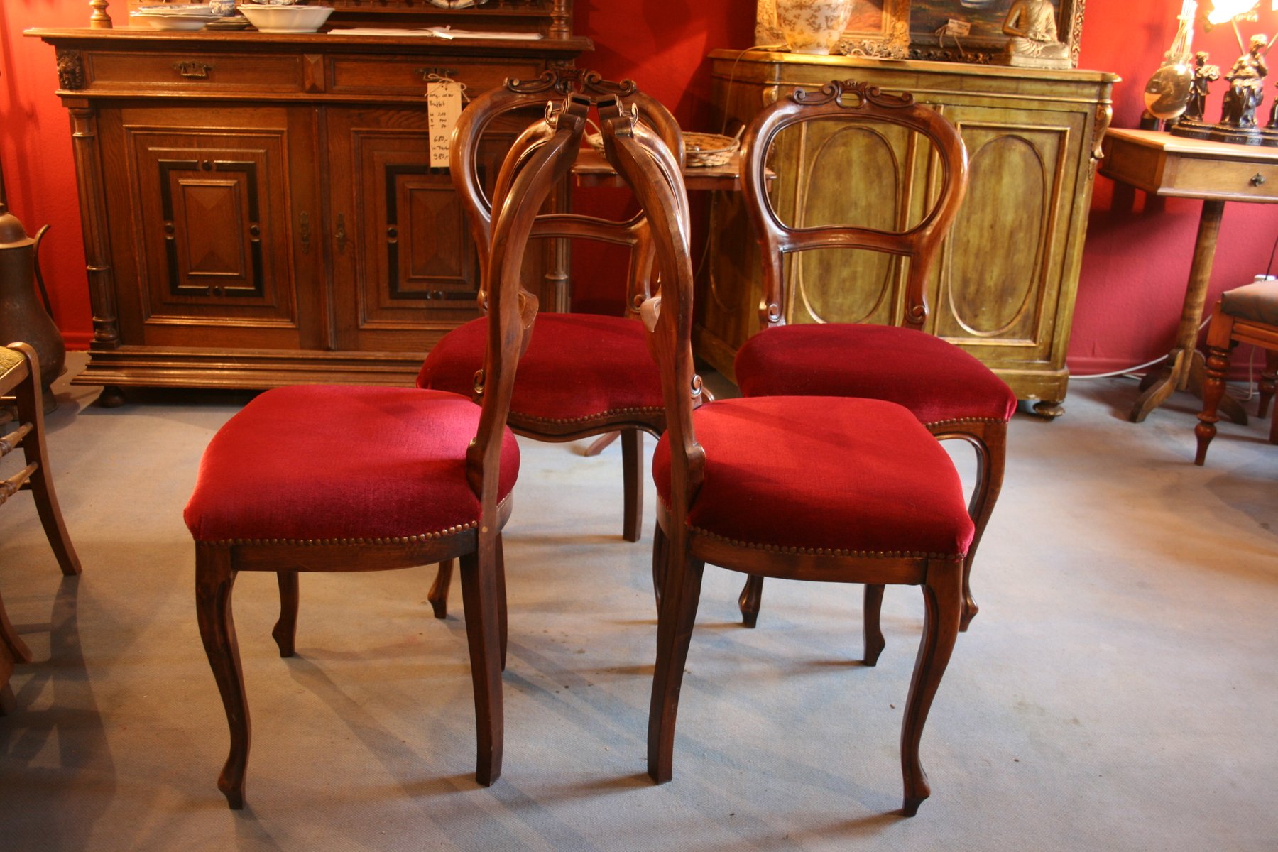 Esszimmerstühle, 1850er, 4er Set bei Pamono kaufen