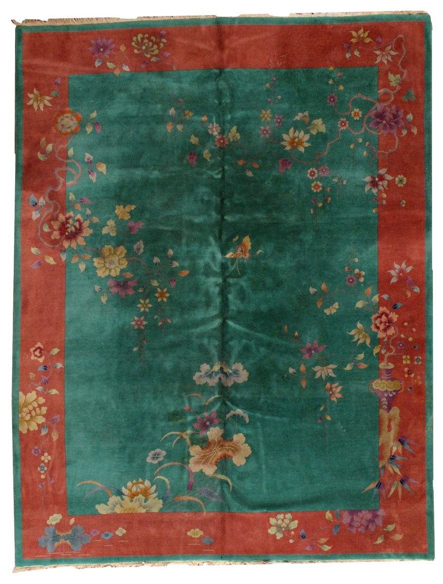 Tapis Artisanal Art Déco Vintage, Chine, 1920s en vente ...