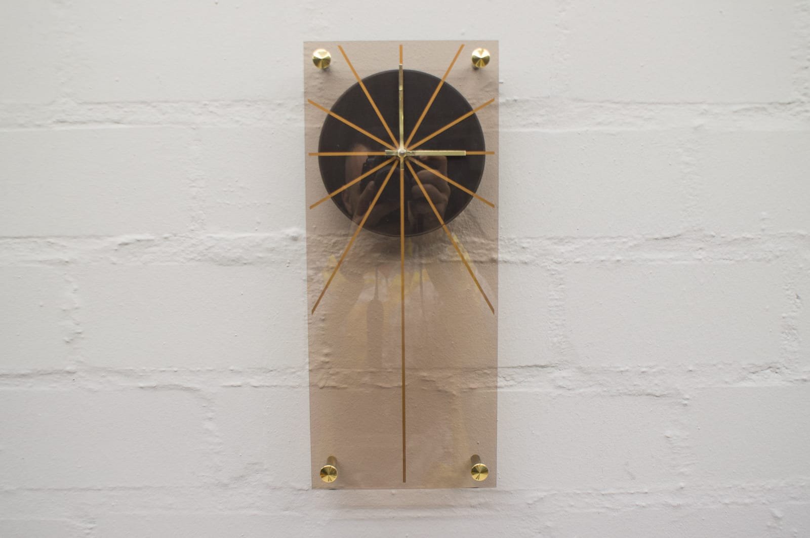 Acrylic Glass Wall Clock, 1970s for sale at Pamono