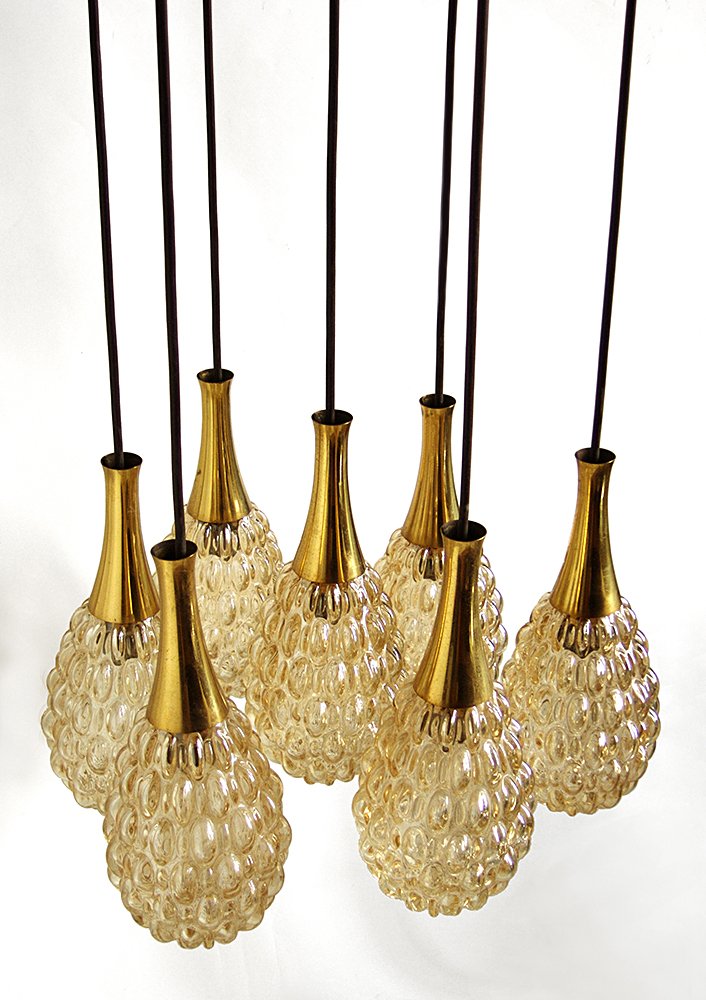 Vintage Amber Bubble Glass Pendant Light By Helena Tynell For 2 777 00 Regular 3 016