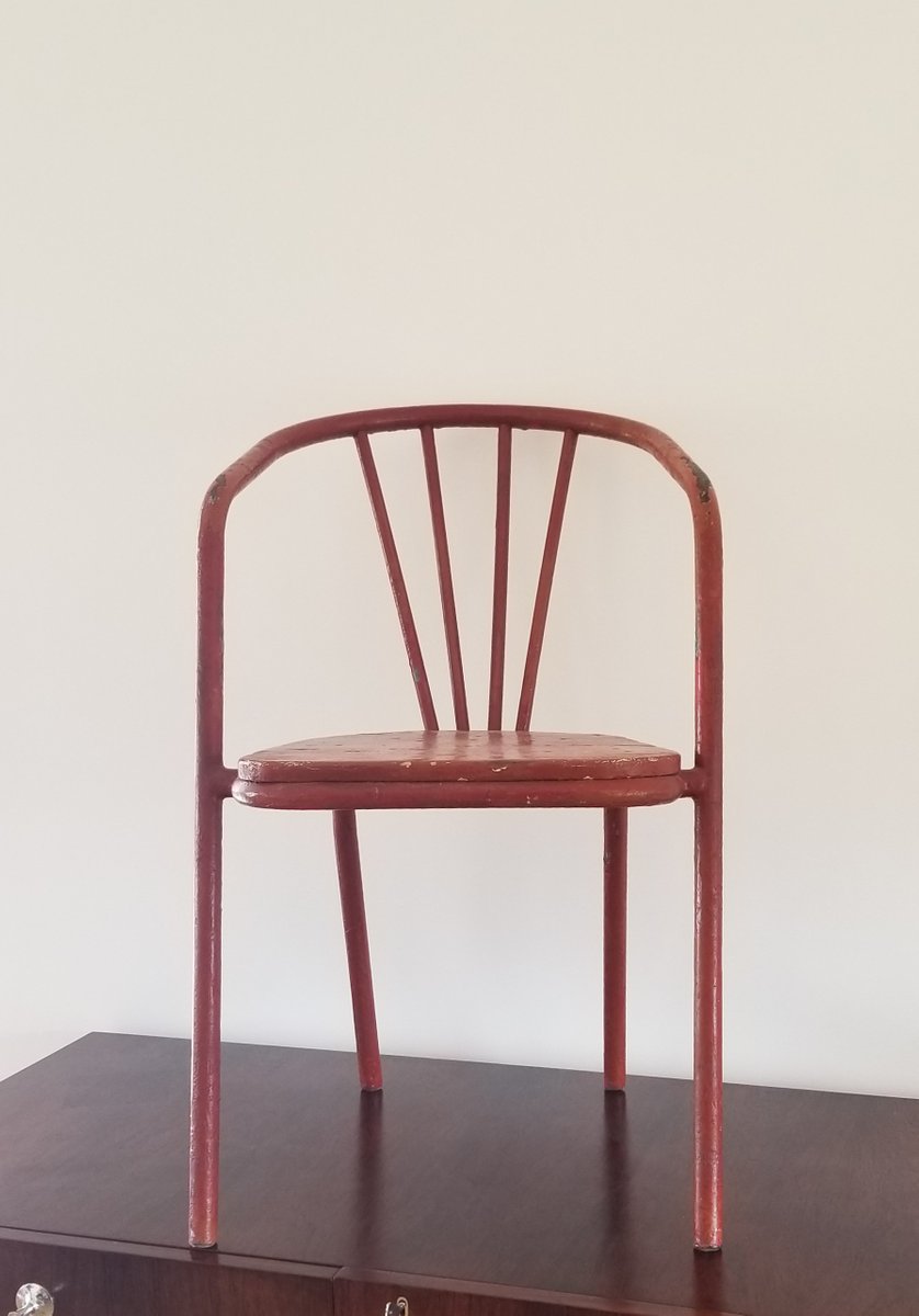 Painted Steel Wood Chair By Robert Mallet Stevens 1930s For Per Piece