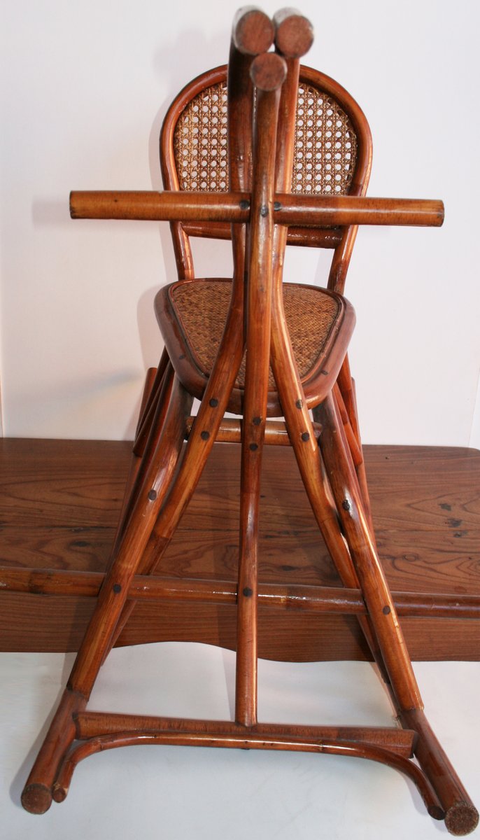 Schaukelstuhl für Kinder aus Bugholz & Rattan, 1930er bei Pamono kaufen
