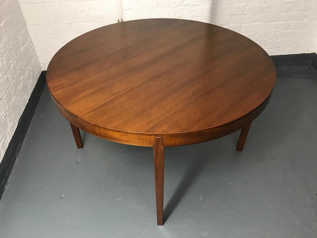 Mid Century Circular Extending Dining Table For At Pamono Mid Century Circular Extending Dining Table