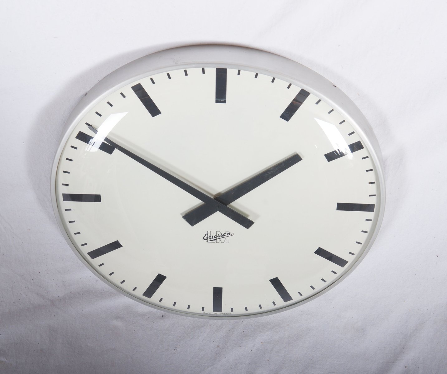 Large Mid Century Wall Clock By Lm Ericsson For Sale At Pamono