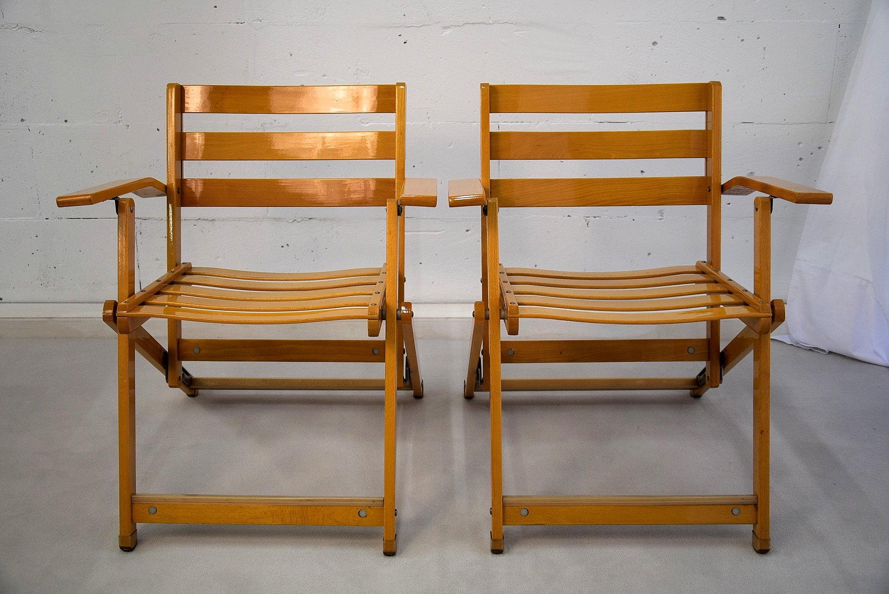 vintage folding chairs by ico parisi for fratelli reguitti set of 2 IEI-369267