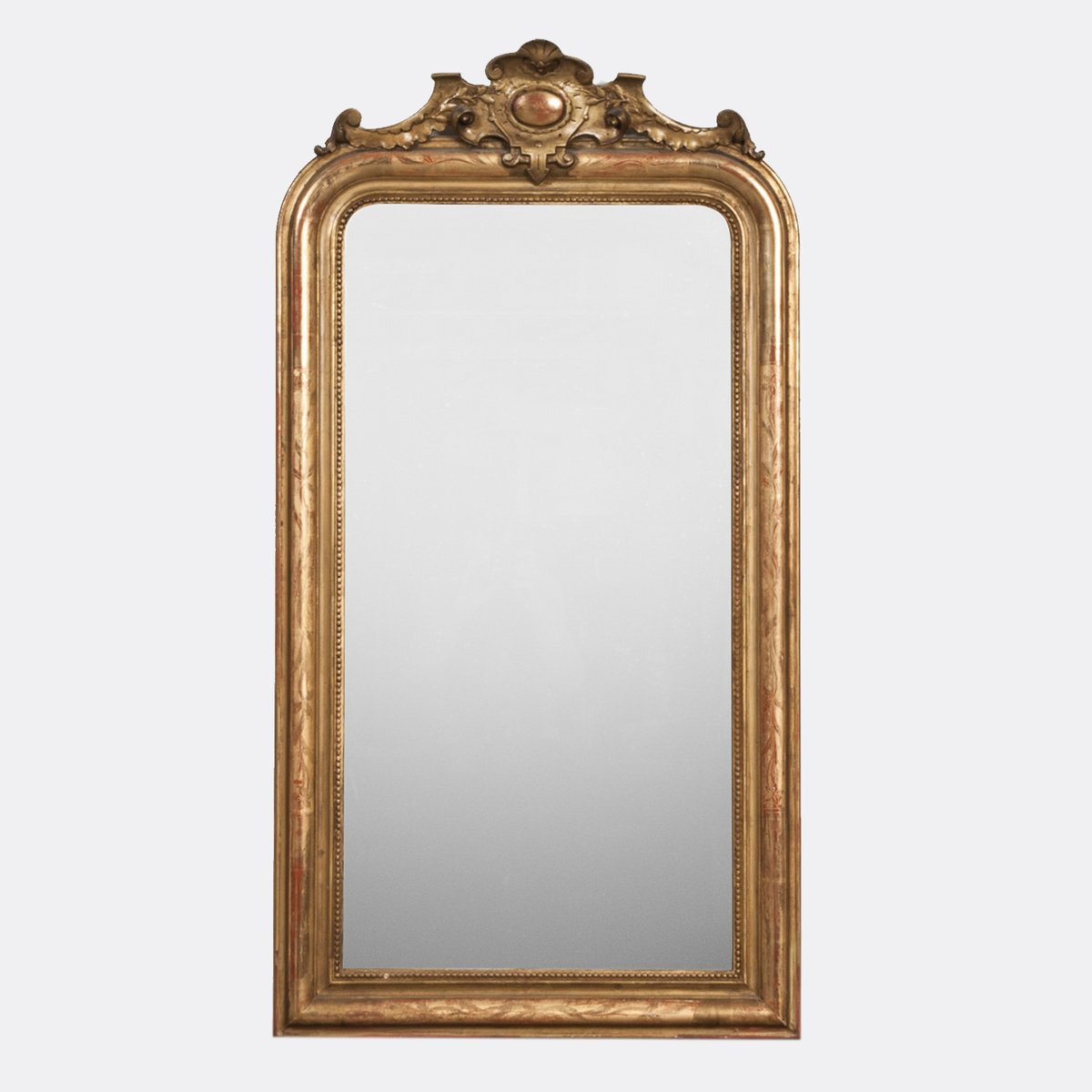 Antique French Mirror with Cartouche 
