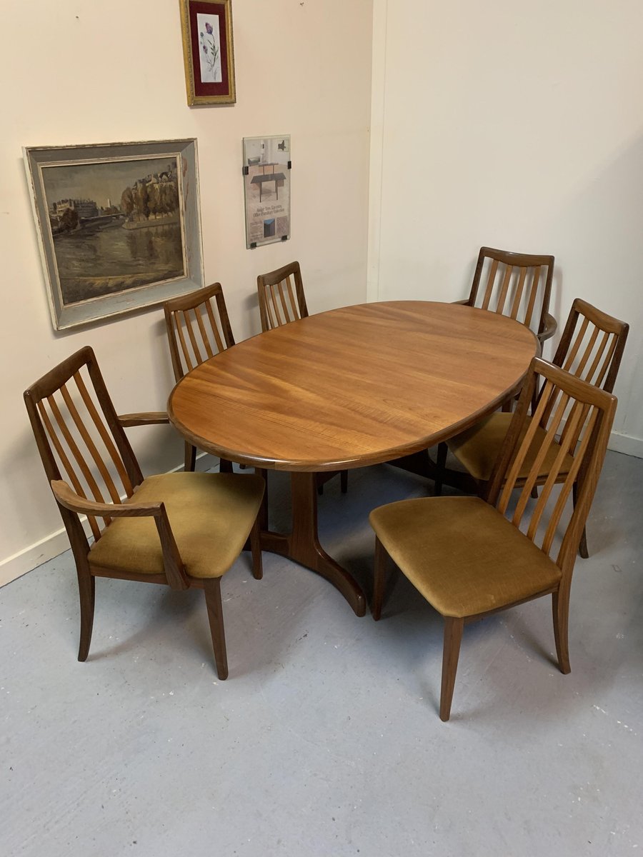 Esstisch 6 Stuhle Von G Plan Bei Pamono Kaufen