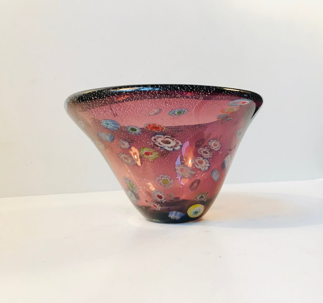 Mid-Century Millefiori Murano Glass Bowl, 1970s for sale at Pamono
