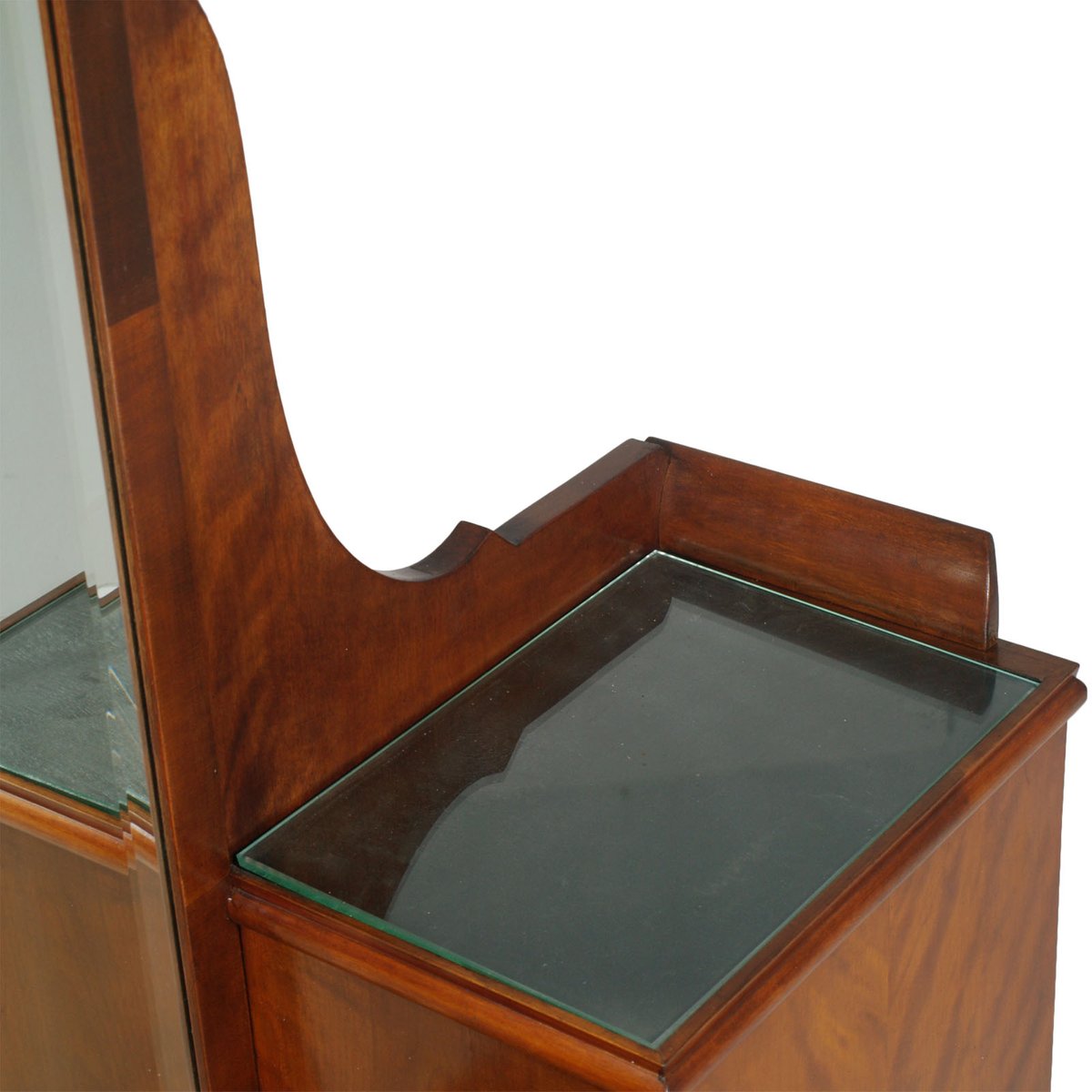 Italian Art Deco Walnut Vanity Cabinet, 1920s for sale at Pamono