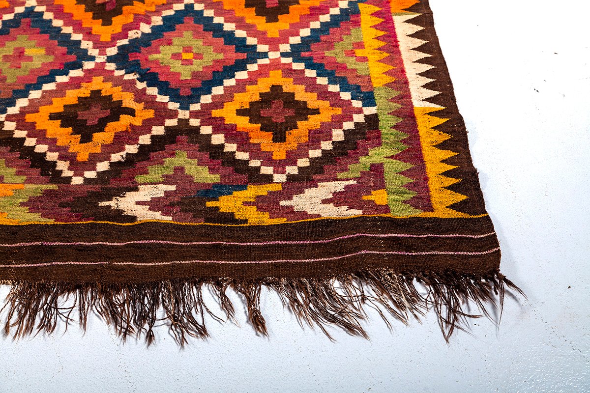 Grand Tapis Kilim Artisanal, Afghanistan, 1960s en vente sur Pamono