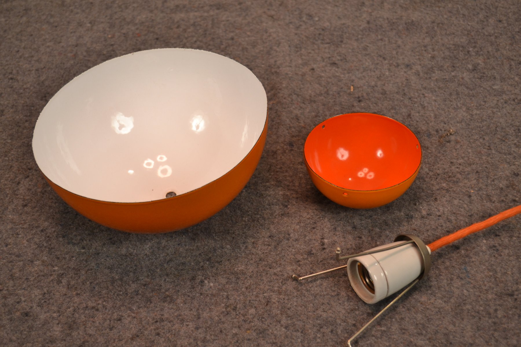 Lampen in BlumentopfOptik von Verner Panton, 1960er, 3er Set bei