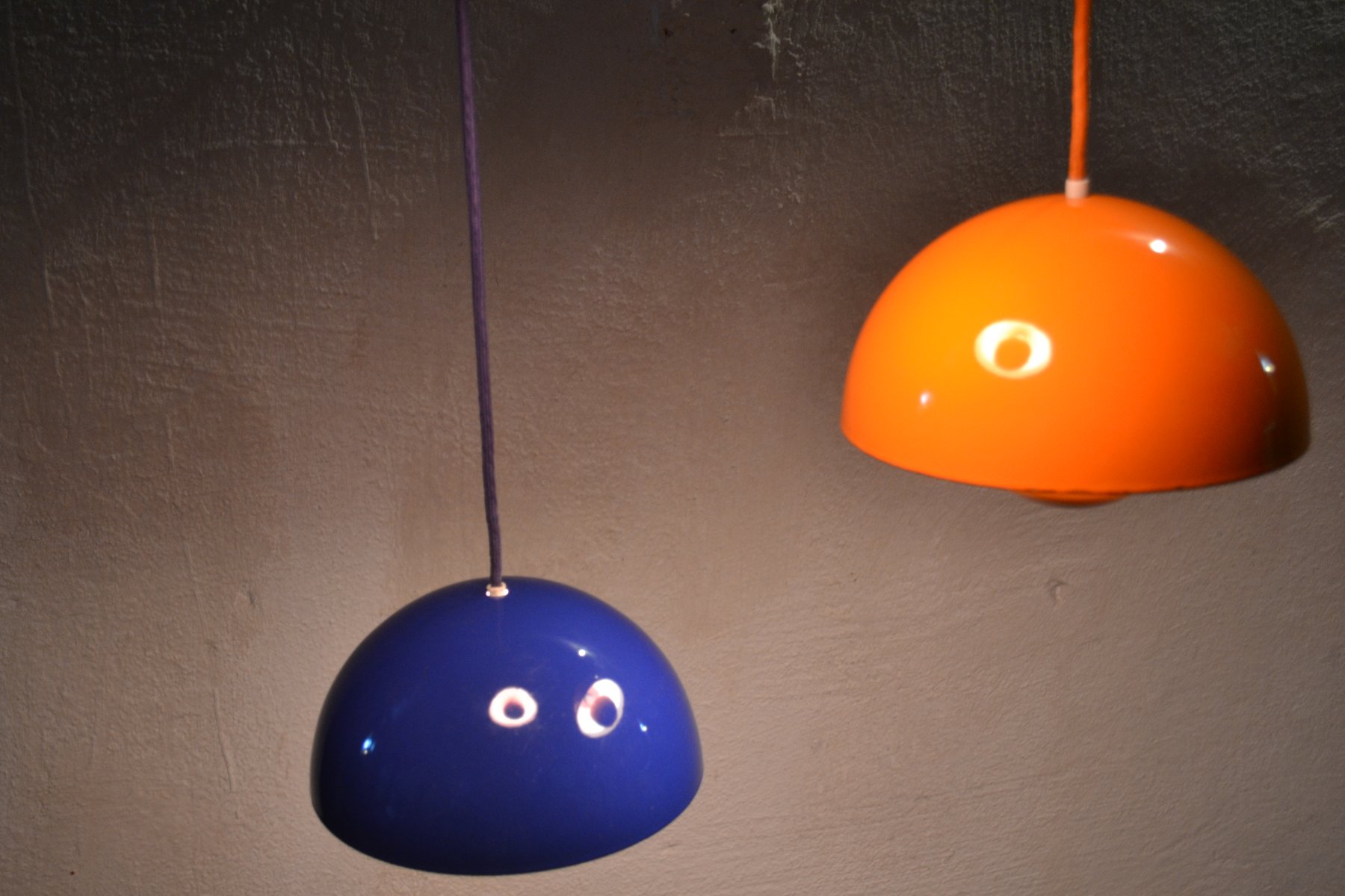 Lampen in BlumentopfOptik von Verner Panton, 1960er, 3er Set bei