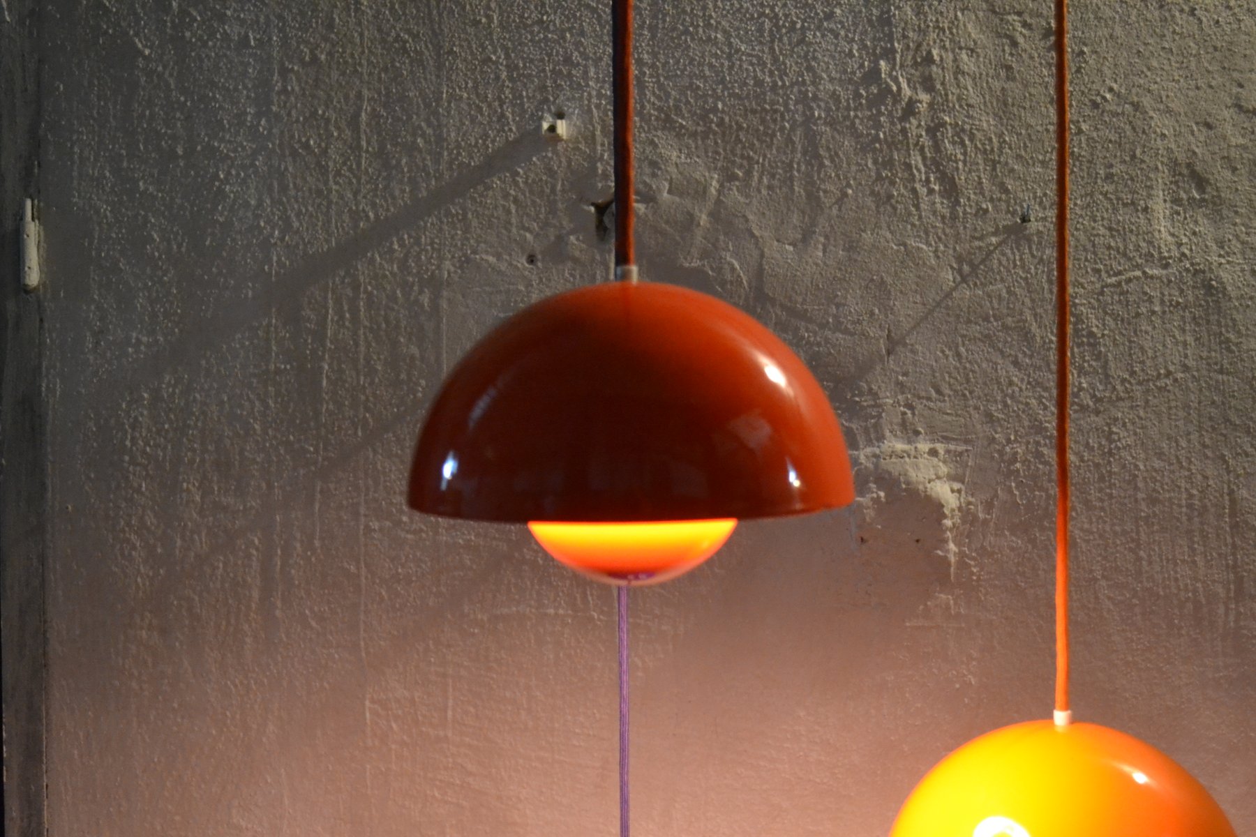 Lampen in BlumentopfOptik von Verner Panton, 1960er, 3er Set bei